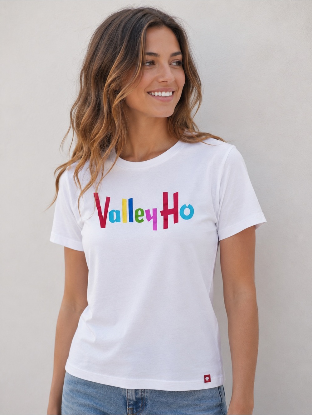ValleyHo White Logo Tee by ValleyHo